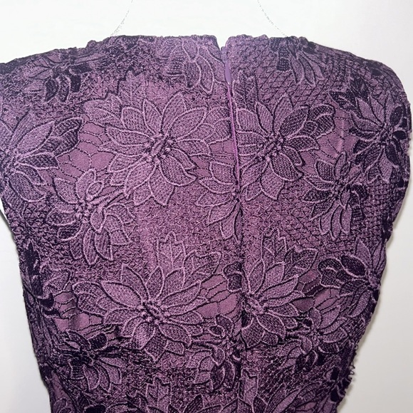 Gorgeous Aubergine Lace Sheath Midi Dress by LOFT size 4 - Picture 5 of 8